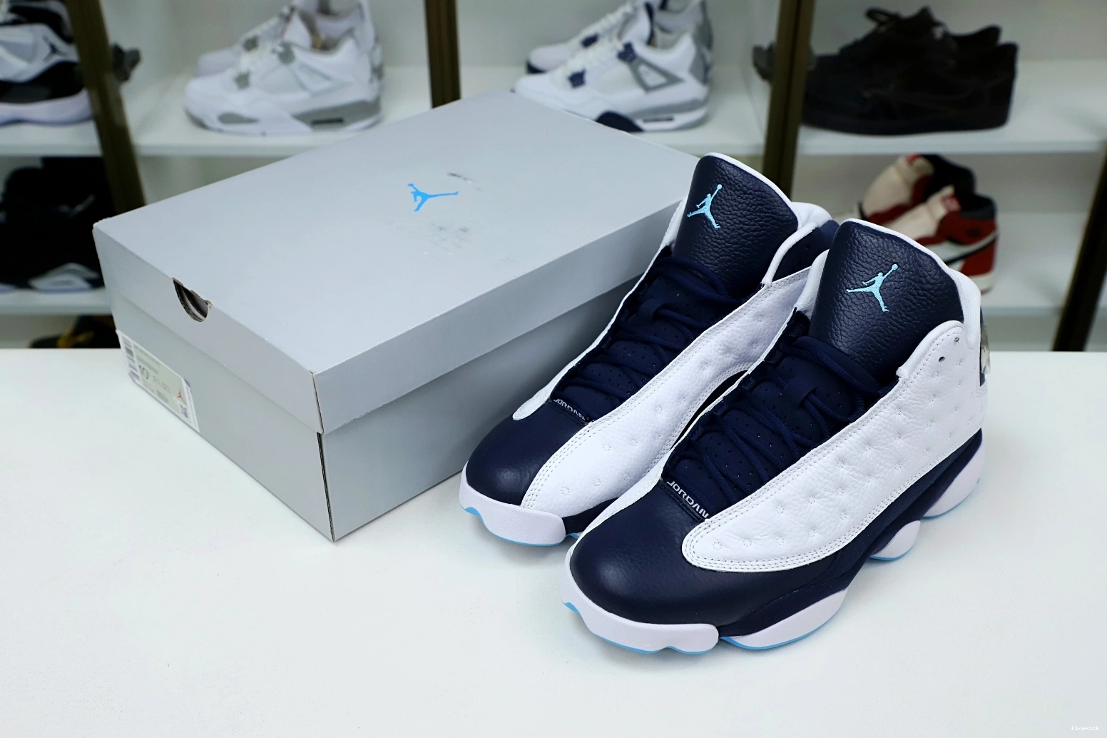 WHITE 13 OBSIDIAN AIR BLUE POWDER 414571-144 JORDAN RETRO 0313